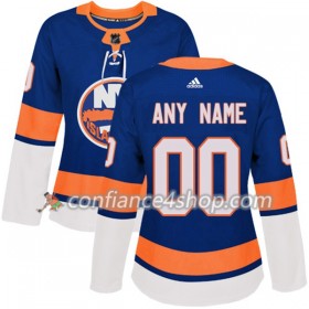 Adidas Maillot de Hockey New York Islanders Personnaliser 2017-2018 Bleu Authentic - Femme